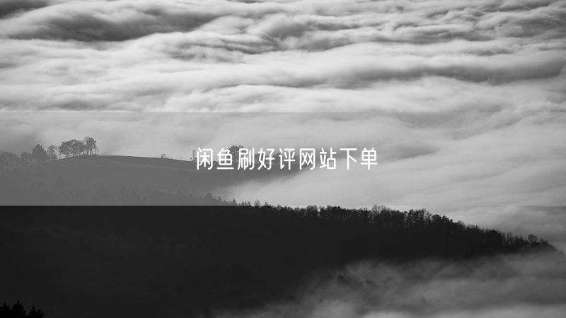闲鱼刷好评网站下单