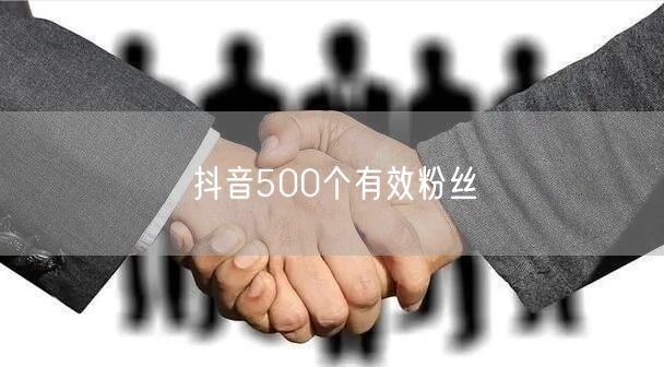 抖音500个有效粉丝