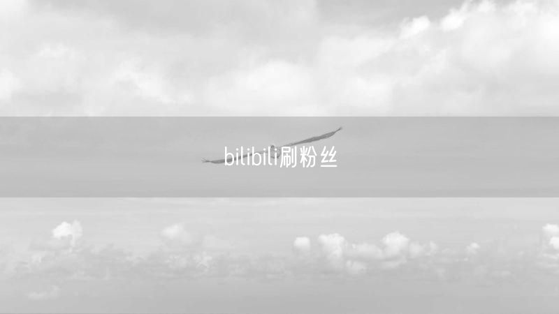 bilibili刷粉丝
