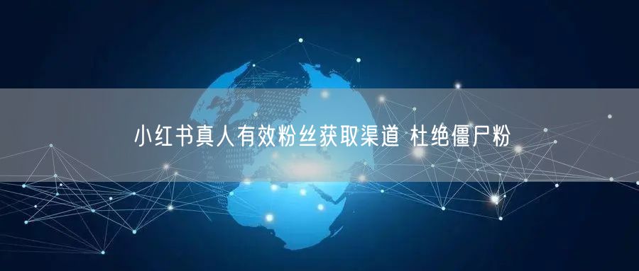 小红书真人有效粉丝获取渠道 杜绝僵尸粉