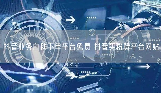 抖音业务自助下单平台免费 抖音买粉赞平台网站