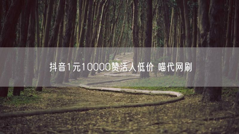 抖音1元10000赞活人低价 喵代网刷