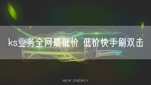 ks业务全网最低价 低价快手刷双击