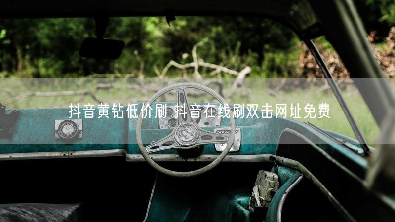 抖音黄钻低价刷 抖音在线刷双击网址免费