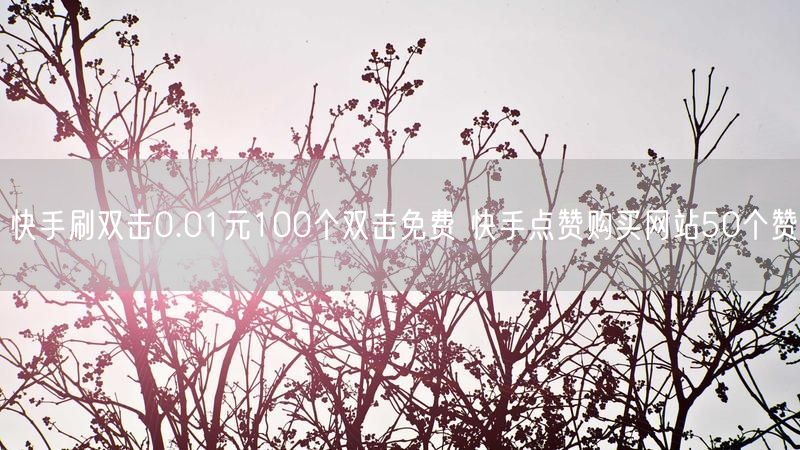 快手刷双击0.01元100个双击免费 快手点赞购买网站50个赞