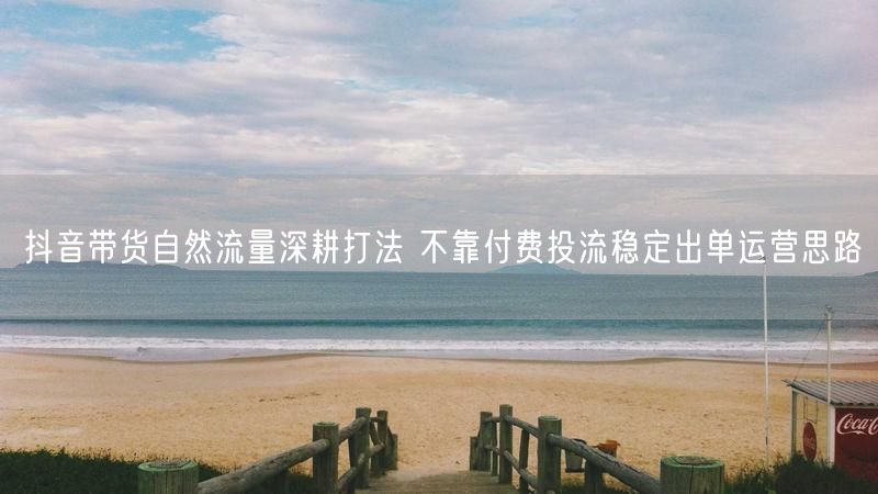 抖音带货自然流量深耕打法 不靠付费投流稳定出单运营思路