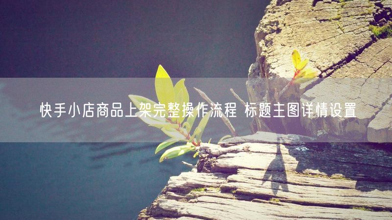 快手小店商品上架完整操作流程 标题主图详情设置