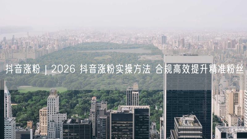 2026抖音涨粉秘籍：合规高效，精准提升粉丝量
