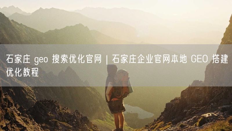 石家庄 geo 搜索优化官网｜石家庄企业官网本地 GEO 搭建优化教程