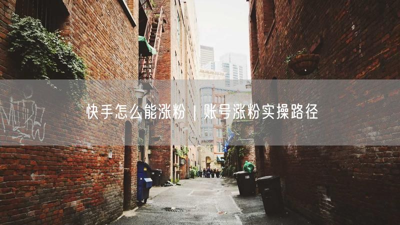 快手怎么能涨粉｜账号涨粉实操路径